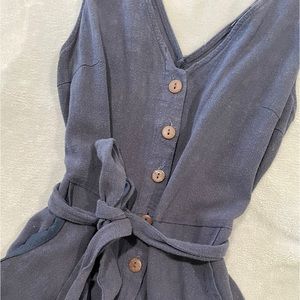 Vici button down romper, size S